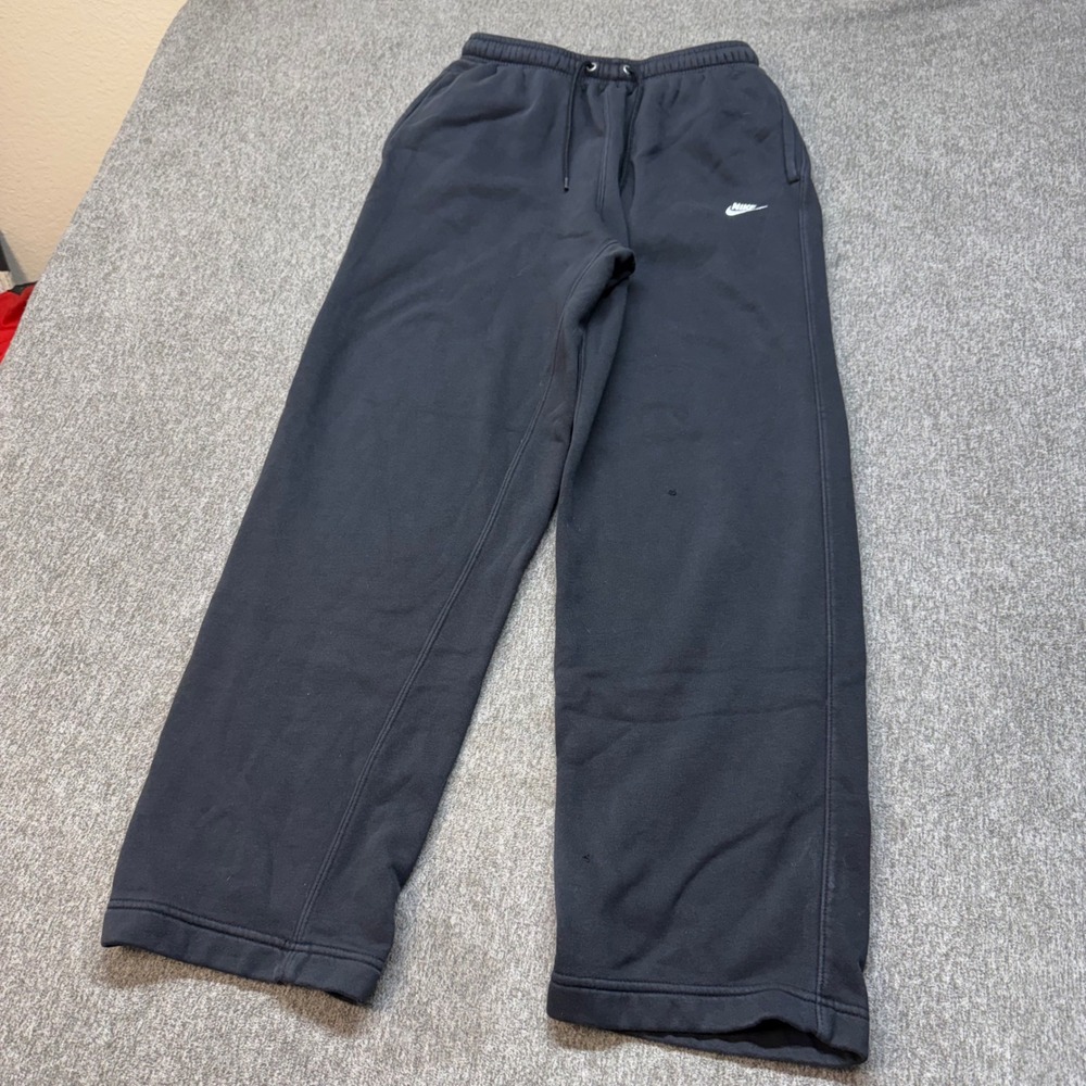 Nike Mens Sportswear Club Fleece Sweatpants Black Straight Leg Small 1205